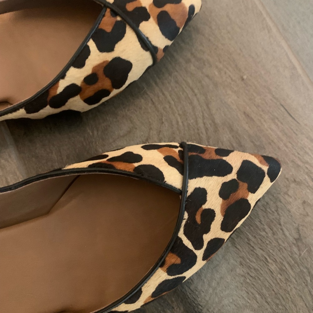 French Sole Leopard Peppy Flats - NEW - Picture 4 of 5